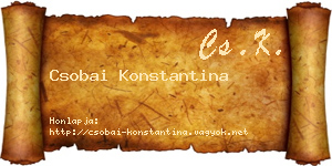 Csobai Konstantina névjegykártya